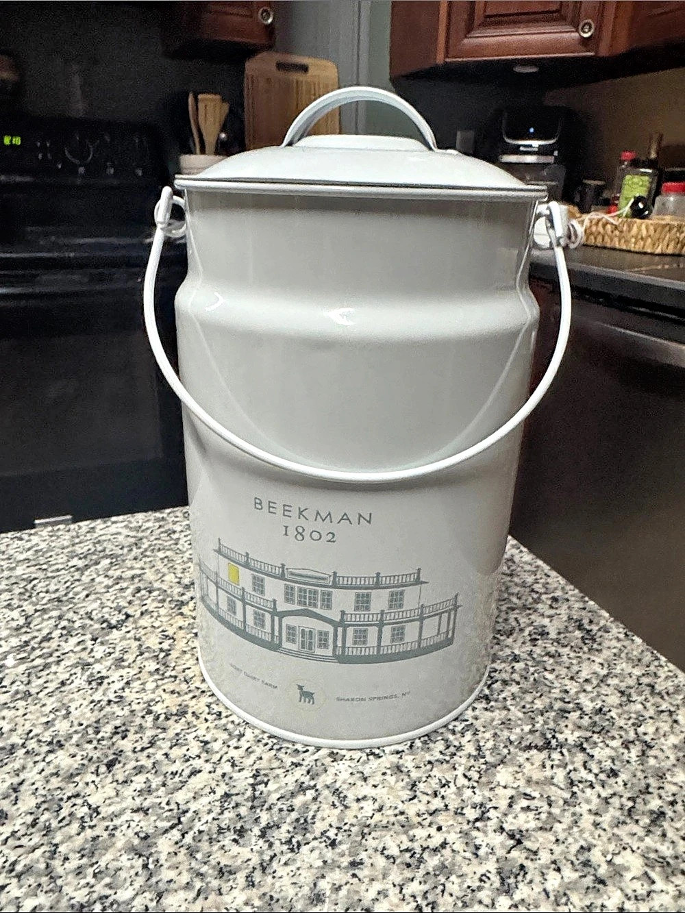 Beekman 1802 Farmhouse Milk Can White Milk Can With Lid Like New